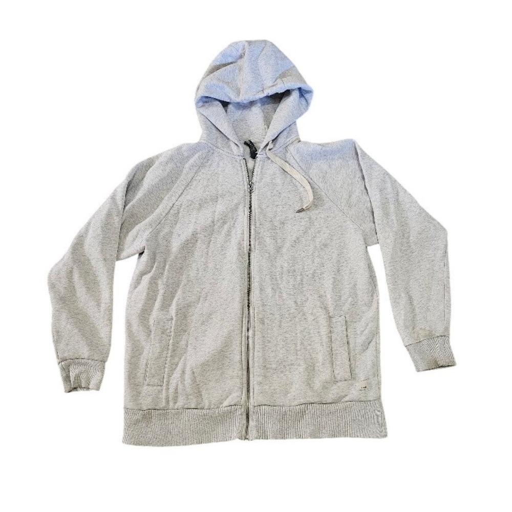 Vuori Women Light Grey Heather Organic Cotton Zip Up Hoodie VW251 Medium